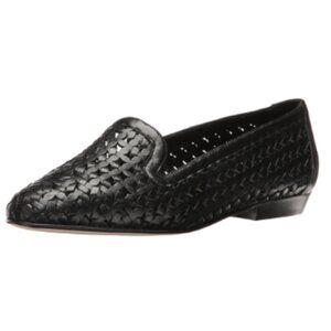 Sesto Meucci Women's Woven Leather Loafer / Black / Size EU 40 N - US 9.5 N